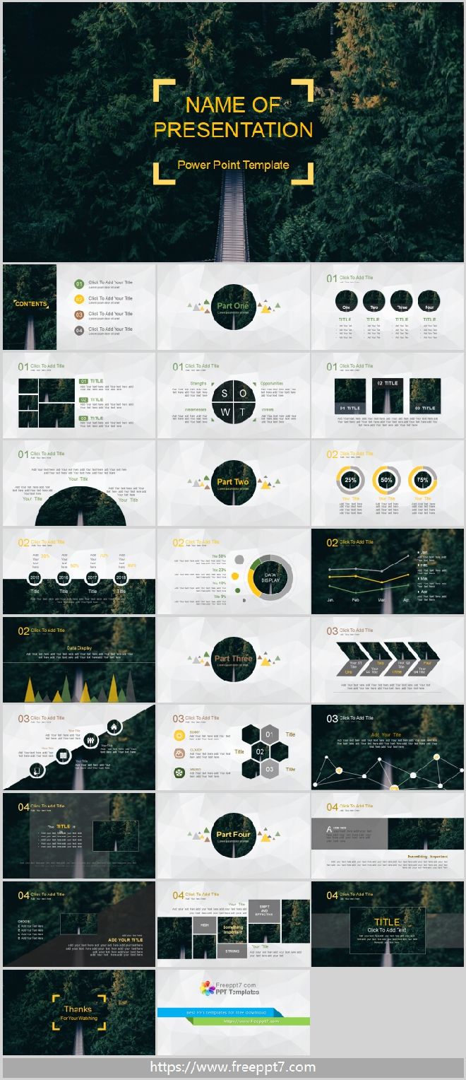 Forest Background PowerPoint Template