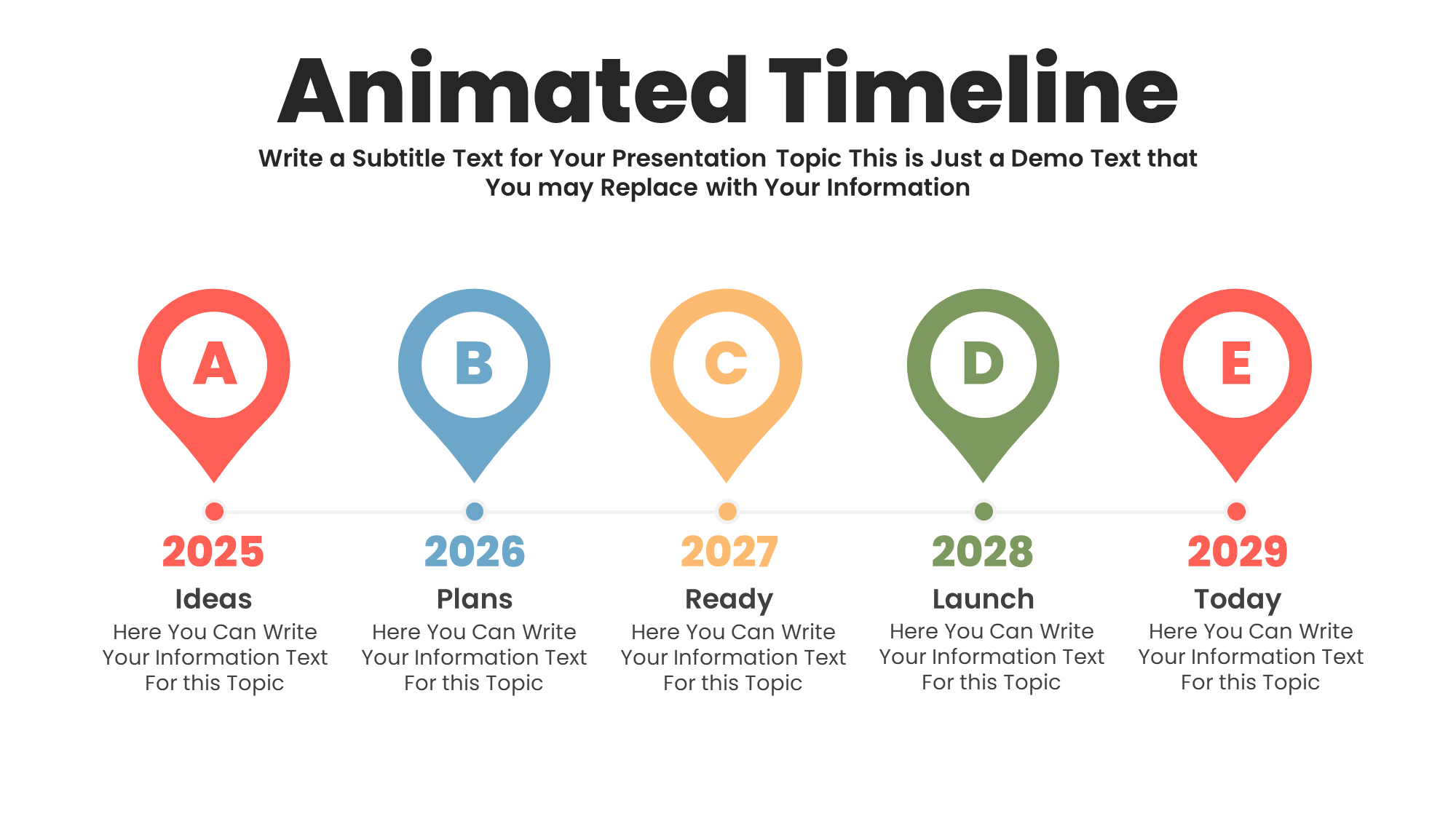 Free Animated Infographic Timeline Template for PowerPoint Presentation