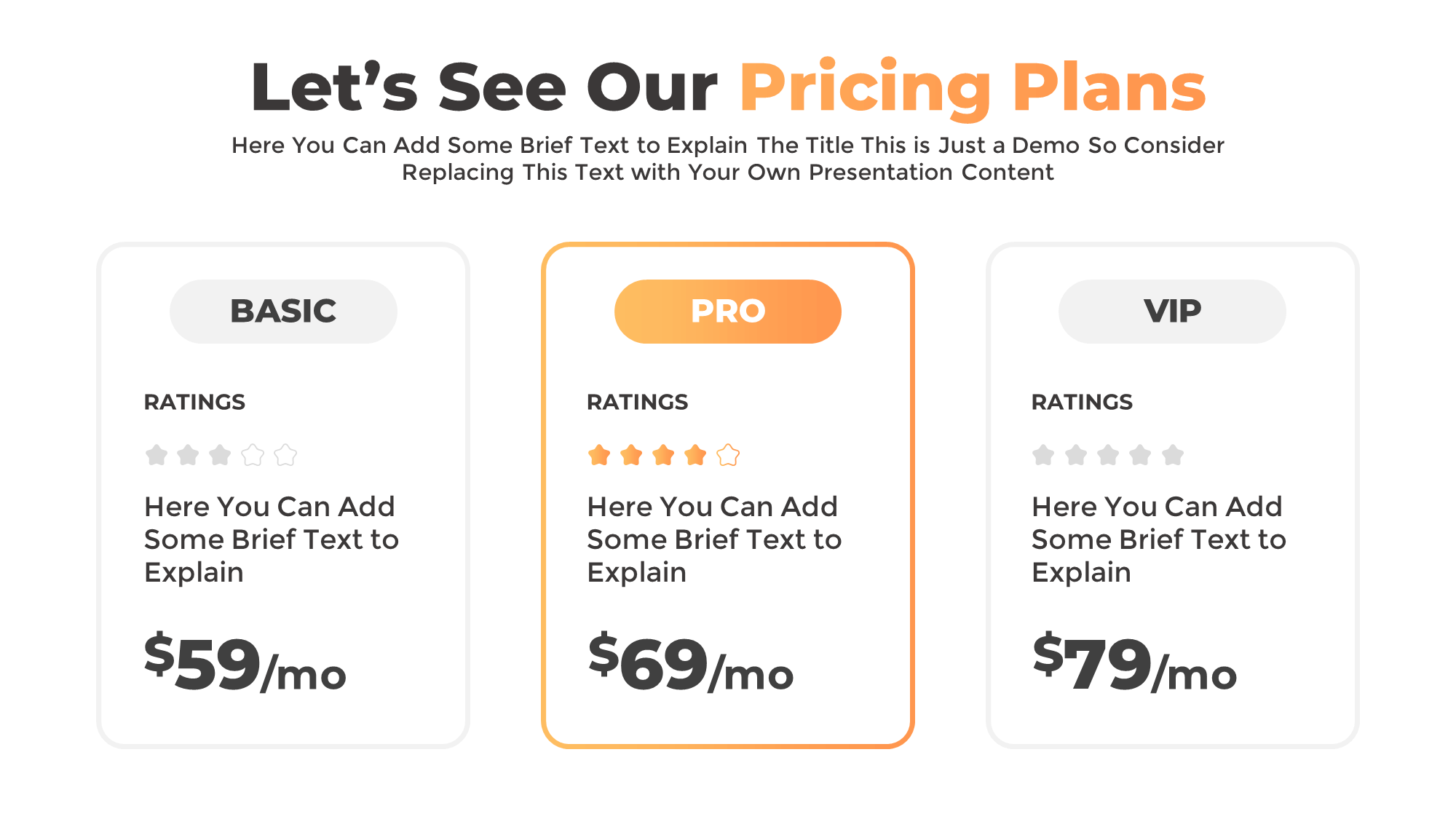 Free Animated Pricing Layout Template for PowerPoint and Google Slides