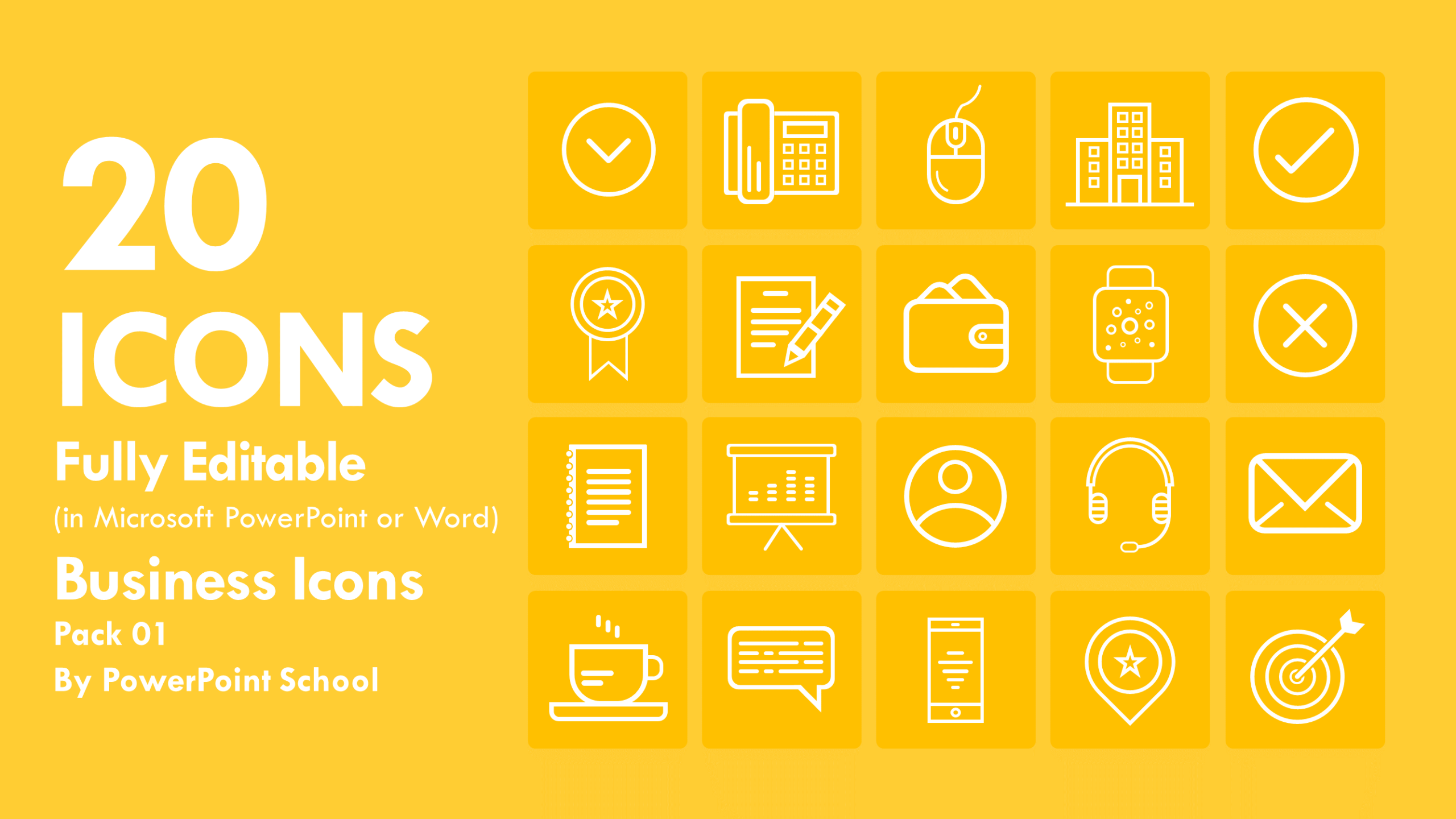 Free Business Icons for PowerPoint Pack 01