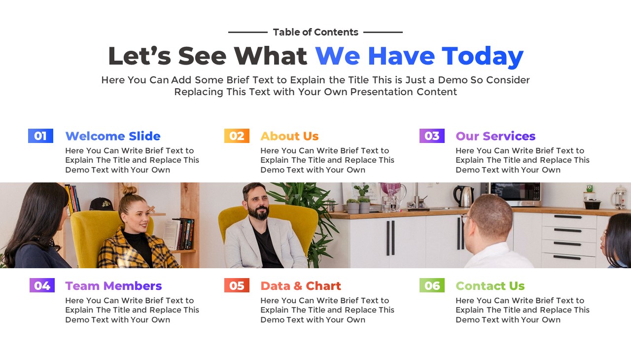 Free Google Slides and PowerPoint Contents Page Template