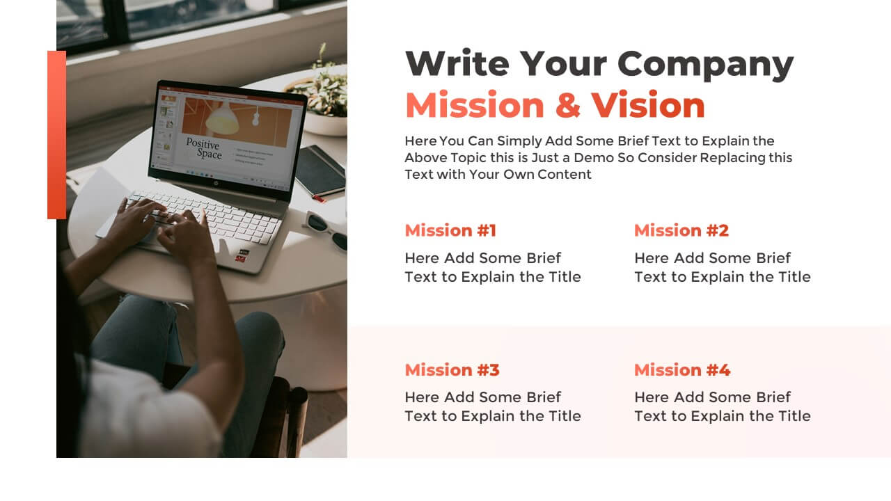 Free Mission and Vision Slide for PowerPoint Presentation