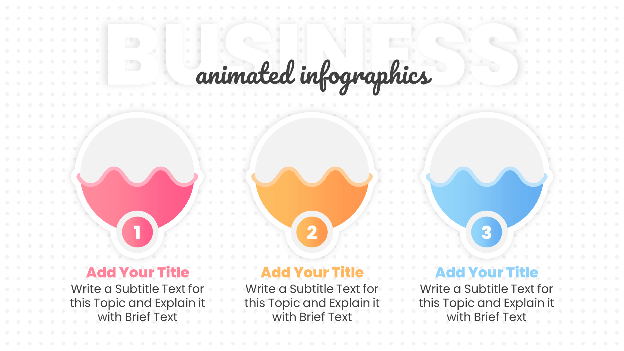 Free PowerPoint 3-Step Process Infographic Template