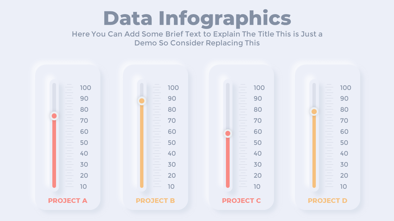 Free PowerPoint Infographic Data Measurement Chart