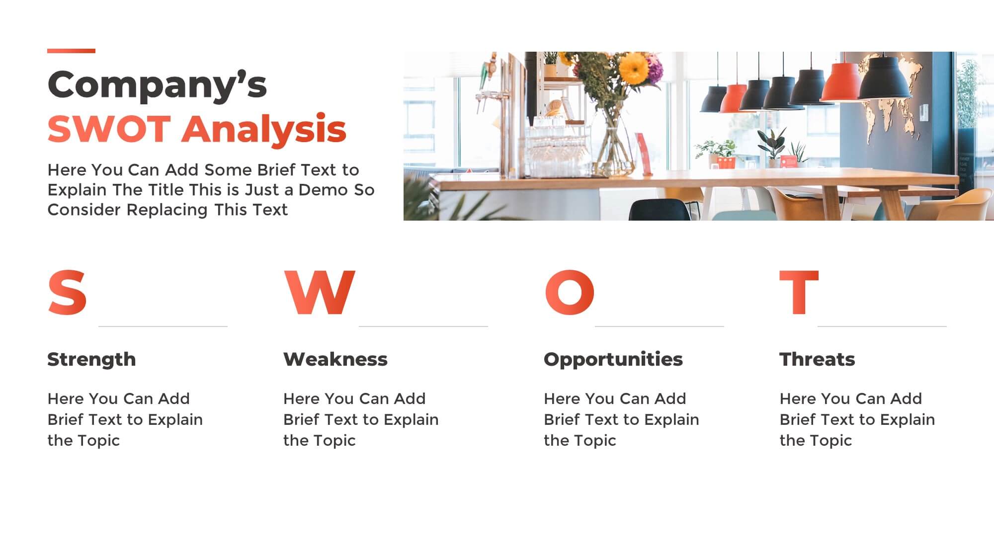 Free SWOT Matrix Diagram Presentation Template for PowerPoint