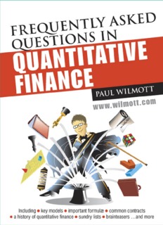 Frequently Asked Questions In Quantitative Finance