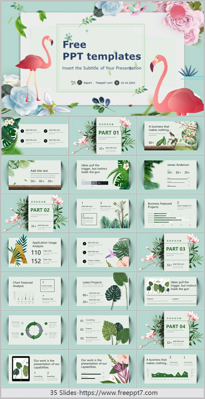 Fresh Art Style Business PowerPoint Templates