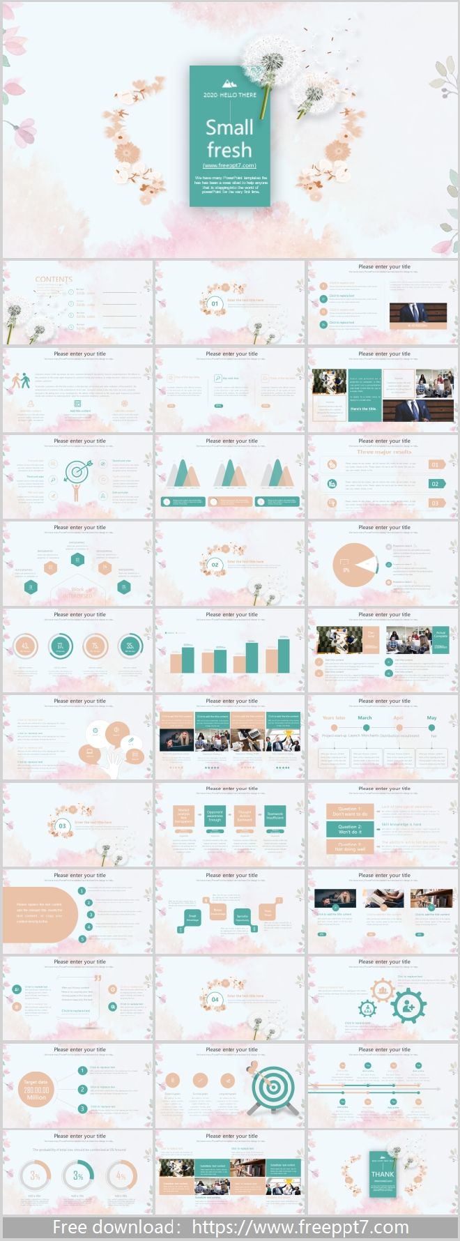 Fresh Dandelion PowerPoint Templates