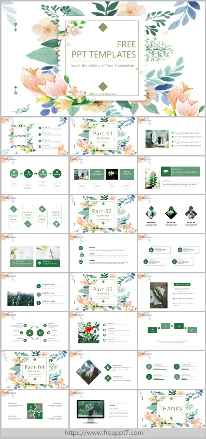 Fresh Korean style Business PowerPoint Template