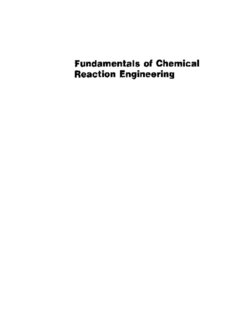 Fundamentals of Chemical Reaction Engineering