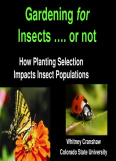 Gardening for Insects