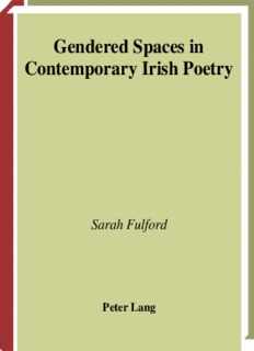 Gendered Spaces in Contemporary Irish Poetry