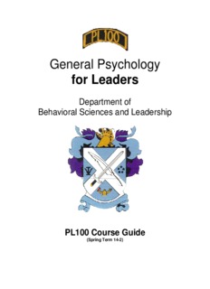 General Psychology for Leaders