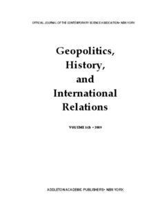 Geopolitics, History, and International Relations