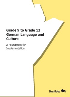 Grade 9 to Grade 12 German Language and Culture