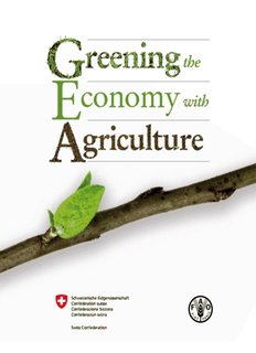 Greening the Economy with Agriculture - Food and Agriculture