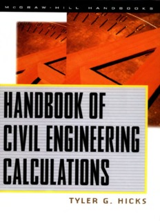 Handbook of Civil Engineering Calculations