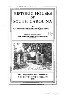 Historic Houses of South Carolina