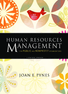 Human Resources Management for Public and Nonprofit Organizations