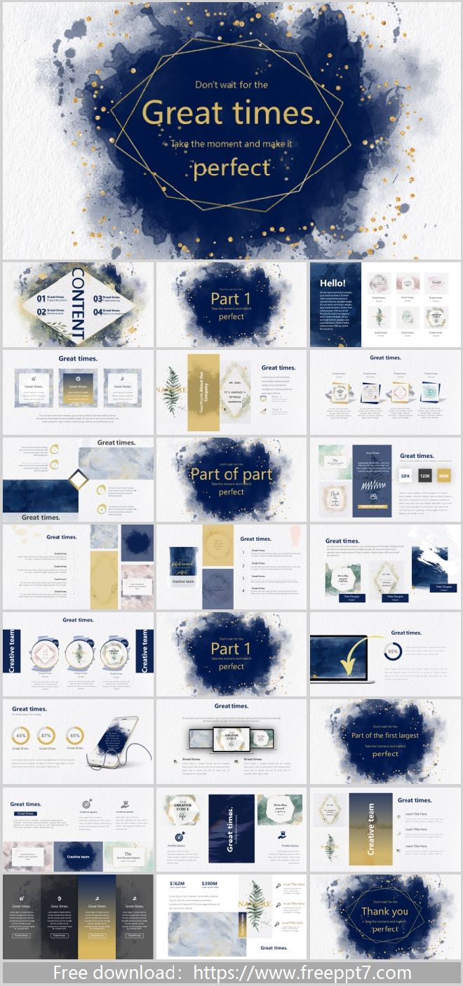 Ink art PowerPoint templates