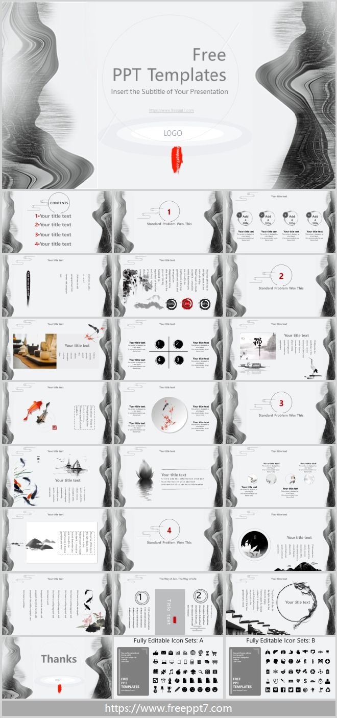 Ink Zen PowerPoint templates