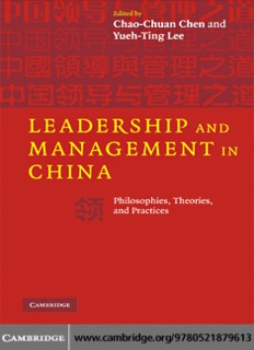 Leadership and Management in China