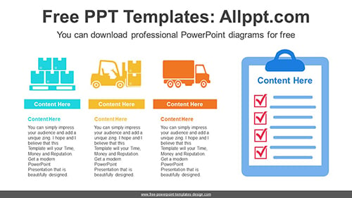 Logistics Checklist PowerPoint Diagram