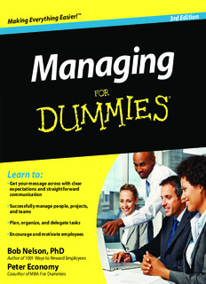 Managing For Dummies, 3rd Edition