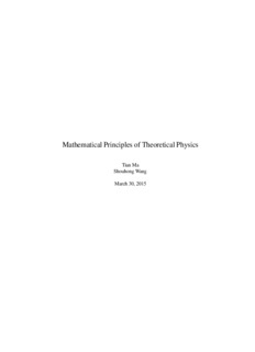 Mathematical Principles of Theoretical Physics