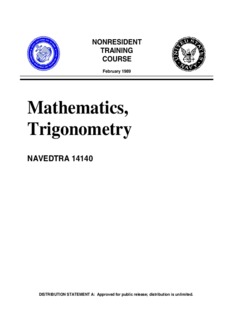 Mathematics, Trigonometry