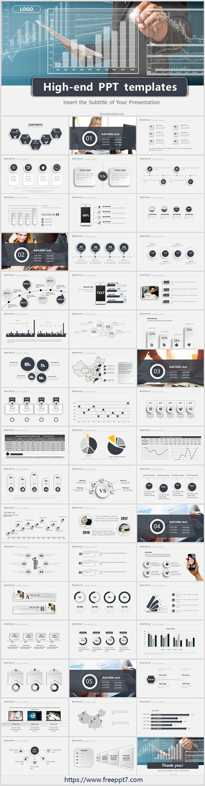 Micro stereo style financial report PowerPoint Templates