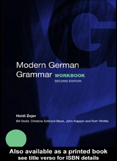 Modern German Grammar Workbook