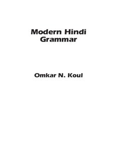 Modern Hindi Grammar - Indian Institute of Language Studies (IILS)