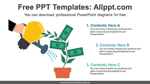 Money Growing Plan PowerPoint Diagram