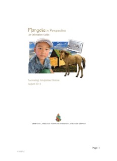 Mongolia in Perspective