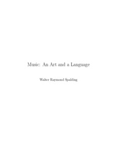 Music: An Art and a Language