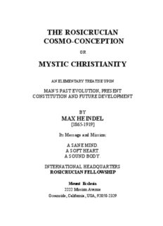 Mystic Christianity: Man’s Past Evolution and Future Development