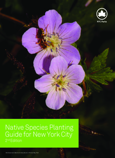 Native Species Planting Guide for New York City