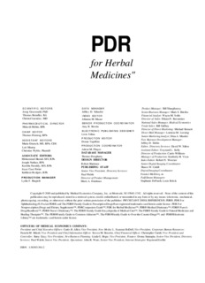 PDR for Herbal Medicines