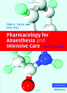 Pharmacology for Anaesthesia and Intensive Care