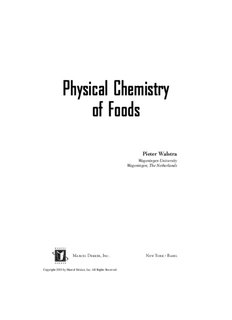 Physical Chemistry of Foods