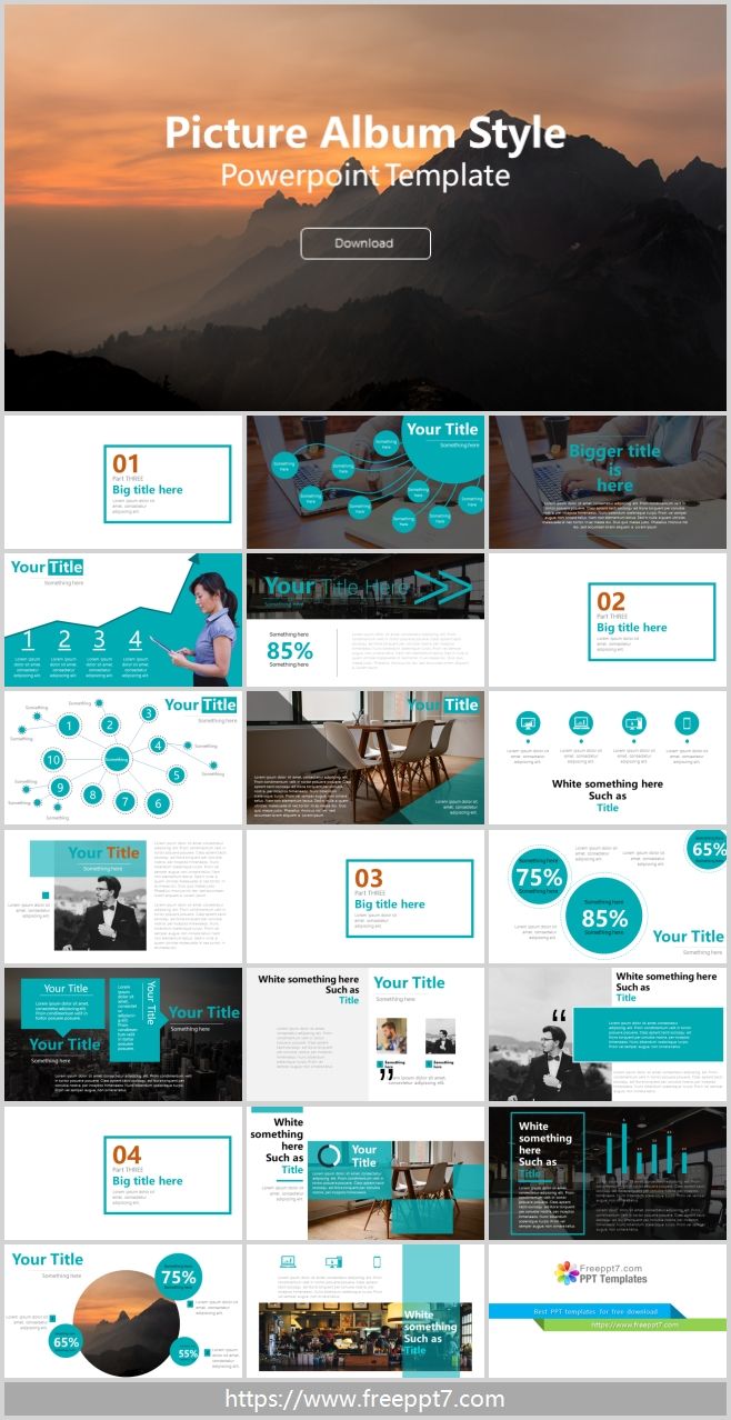 Picture Album Style PowerPoint template