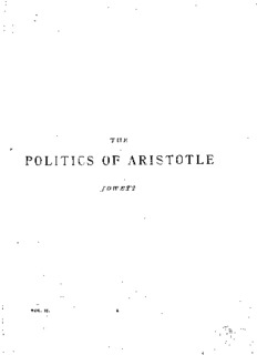 POLITICS OF ARISTOTLE