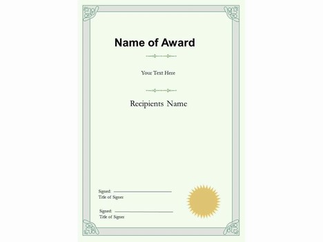 Portrait Certificate Template