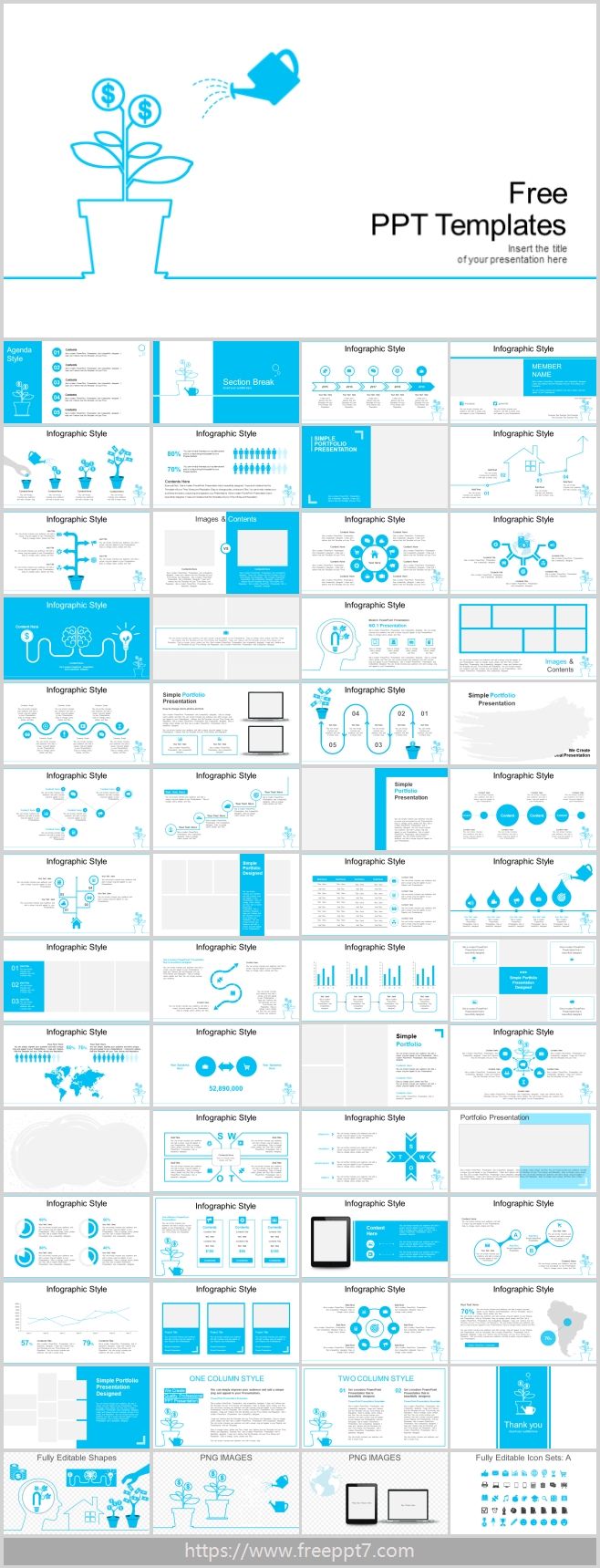 PowerPoint Template for US Dollar Investment Theme