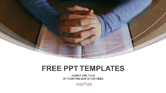 Pray on the Bible PowerPoint Templates