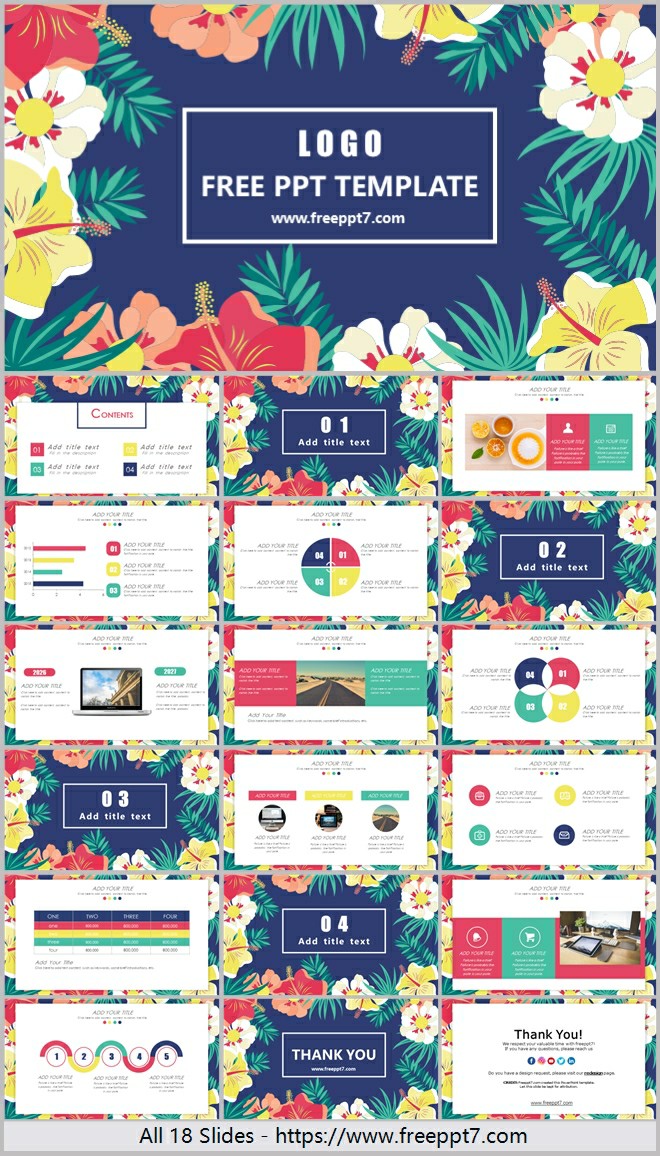 Pretty! Han Fan Small Fresh PowerPoint Templates