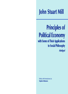 Principles of Political Economy