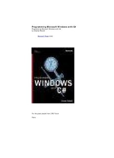 Programming Microsoft Windows with C