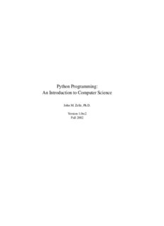 Python Programming: An Introduction to Computer Science